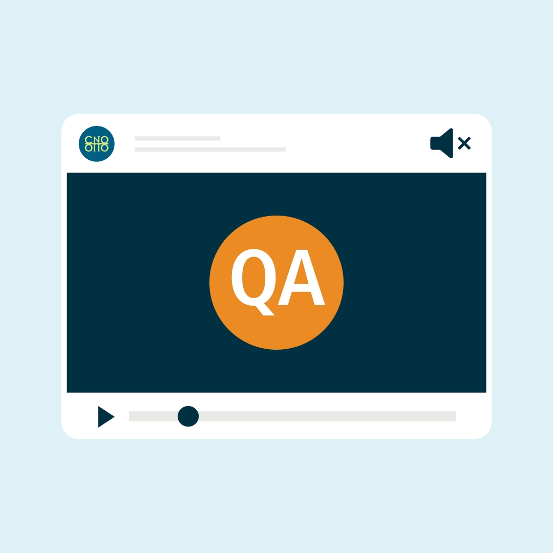 An illustration of a video player with the Quality Assurance logo.