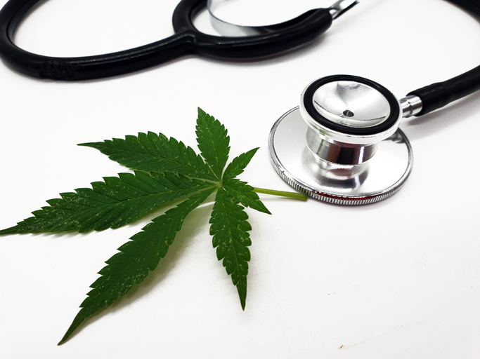 cannabis and stethoscope 